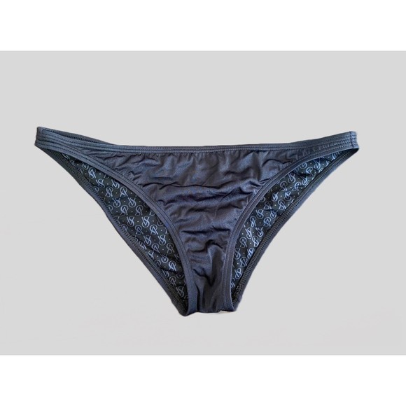 Victorias Secret Womens Size Small S Bikini Bottoms Black Logo Inside - Picture 1 of 1